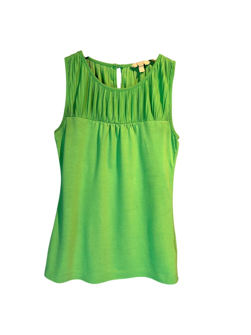 Banana Republic Size XS Sleeveless Knit Top Green Layering Basics Comfy